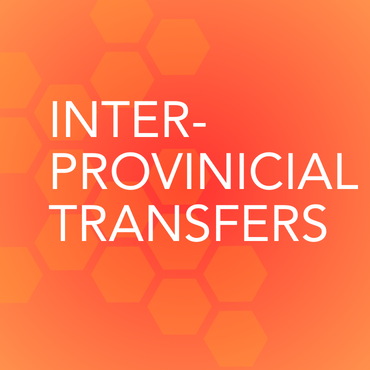 Button with text inter-provincial transfers
